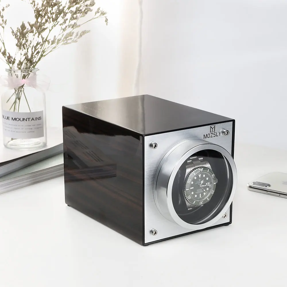 MOZSLY® Single Watch Winder - Classic Wood Grain Paint - Image 6