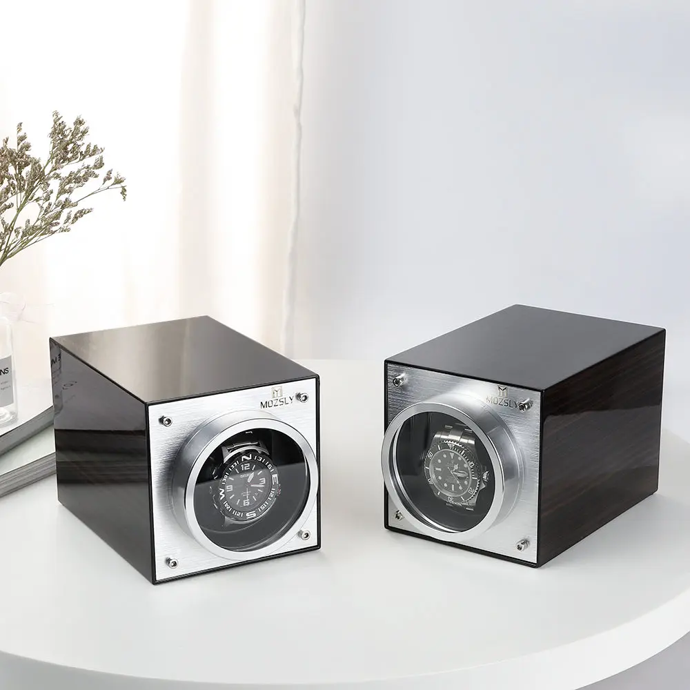 MOZSLY® Single Watch Winder - Classic Wood Grain Paint - Image 7