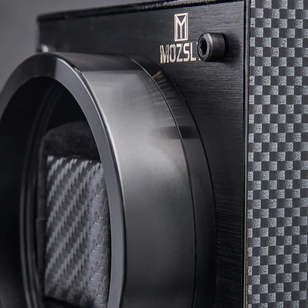 MOZSLY® Black Knight Single Watch Winder -Black Carbon Brazed Piano Paint - Image 3