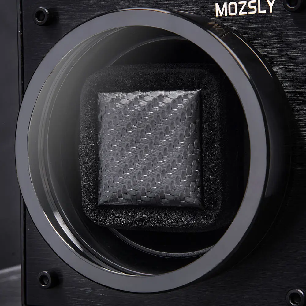 MOZSLY® Black Knight Single Watch Winder -Black Carbon Brazed Piano Paint - Image 5