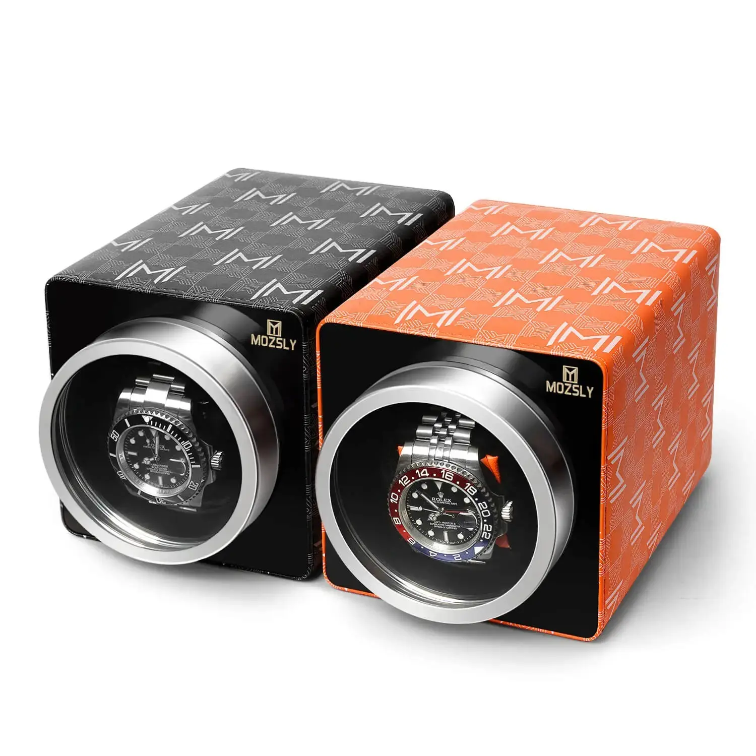 MOZSLY® Single Watch Winder - Black Retro Prints - Image 3