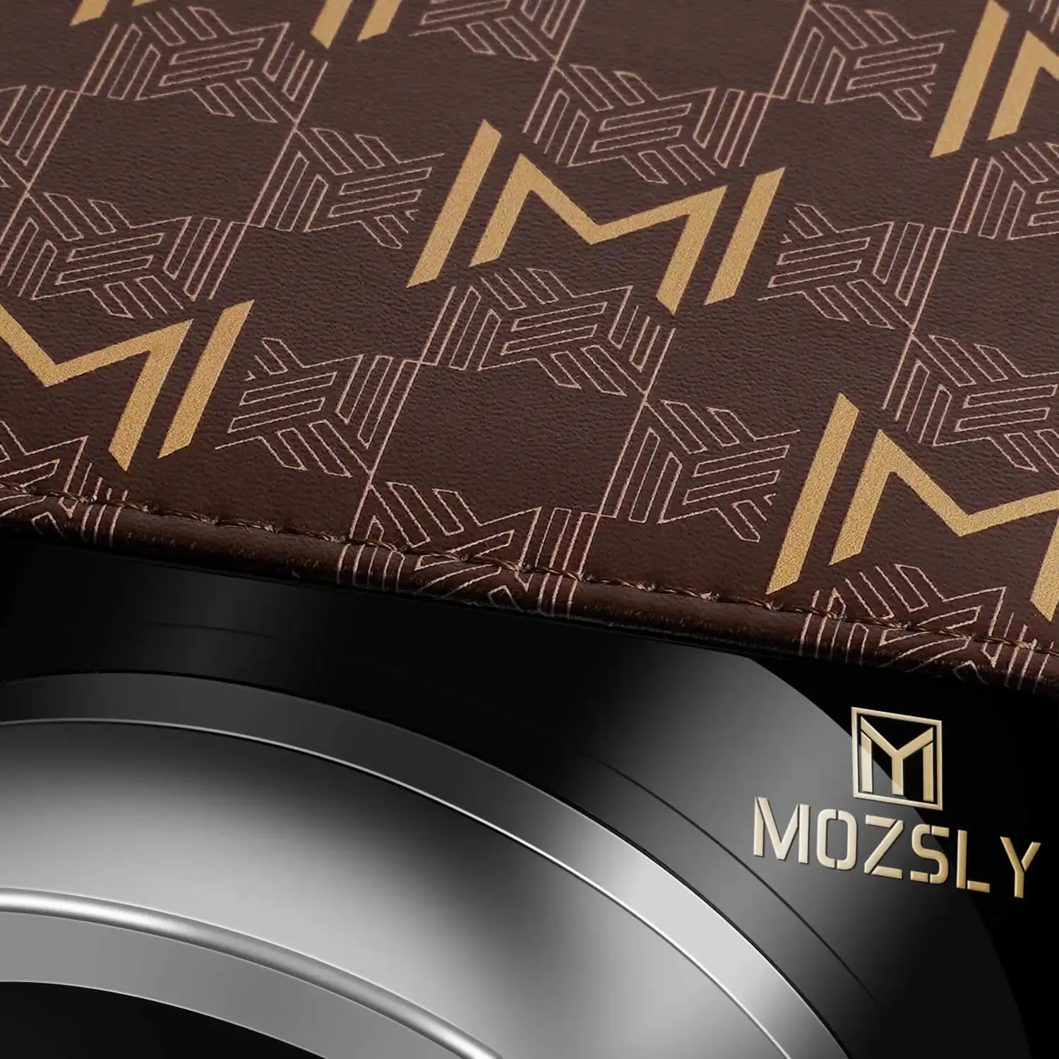 MOZSLY® Single Watch Winder - Brown Retro Prints - Image 4