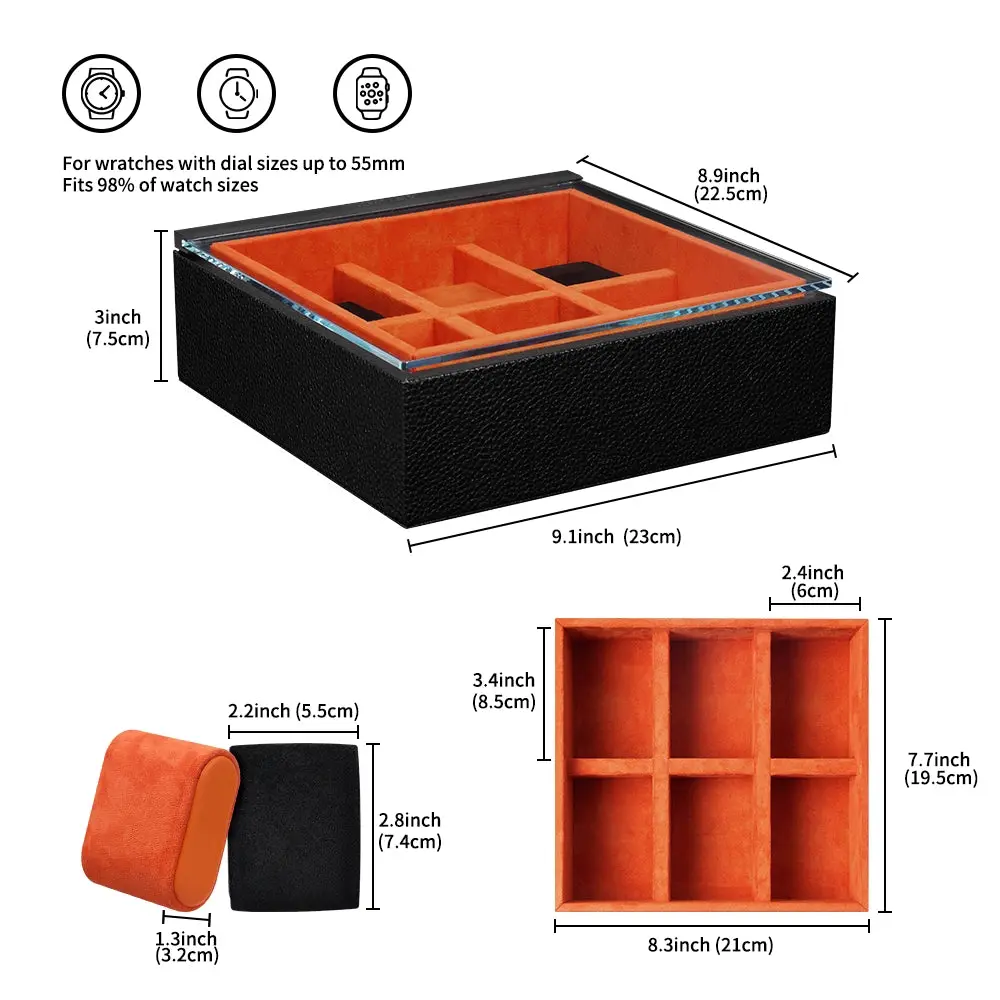 MOZSLY Luxury 6 Watch Display Box-The Architect · LUX - Image 7