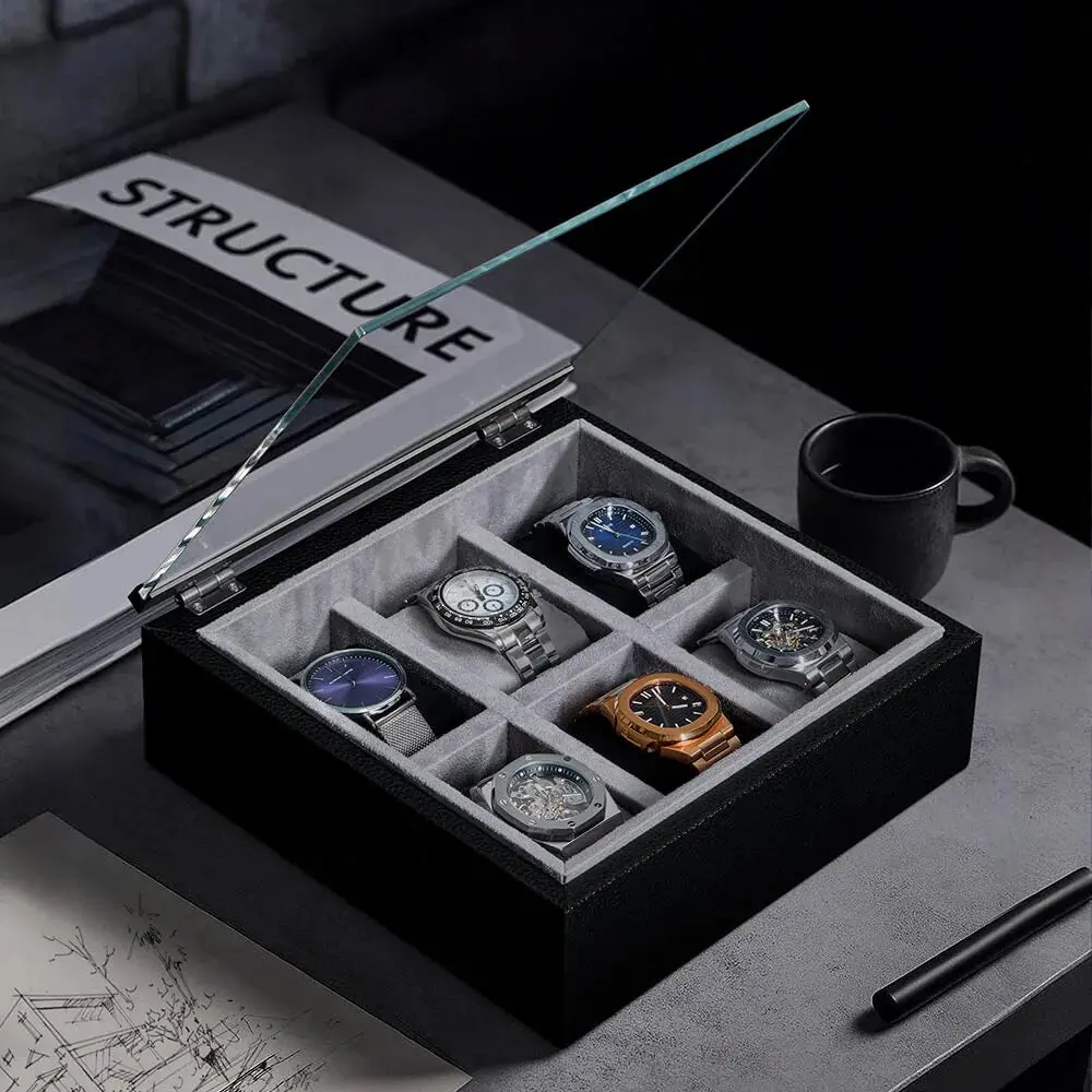 MOZSLY Luxury 6 Watch Display Box-The Architect · NOX - Image 3