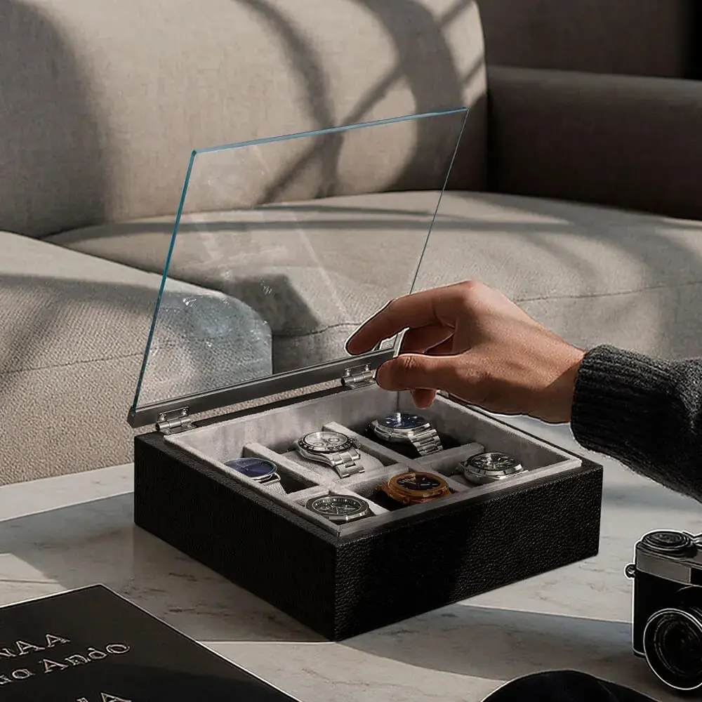 MOZSLY Luxury 6 Watch Display Box-The Architect · NOX - Image 8