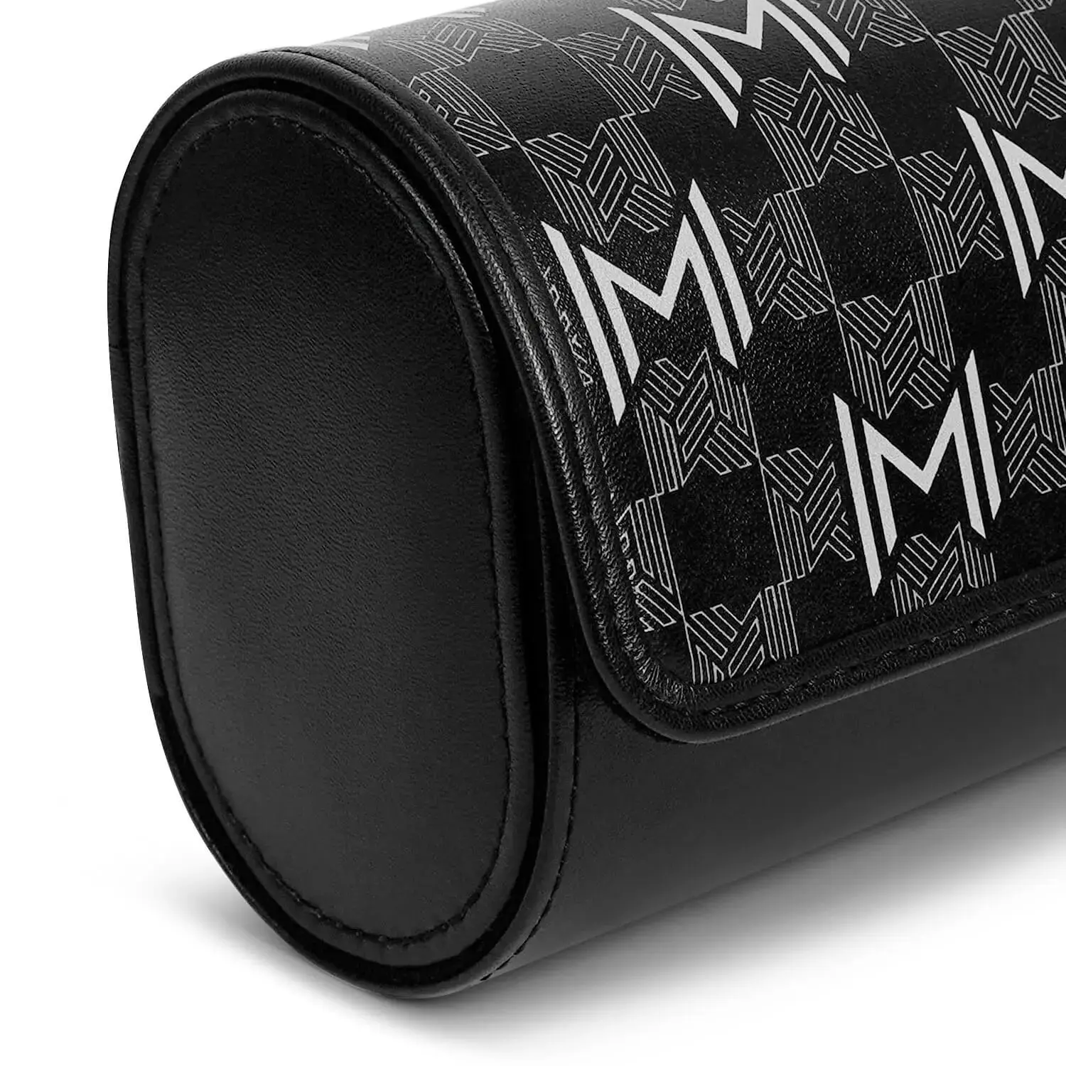 MOZSLY Watch Roll Travel Case 3 Slots - Black Retro Prints - Image 5