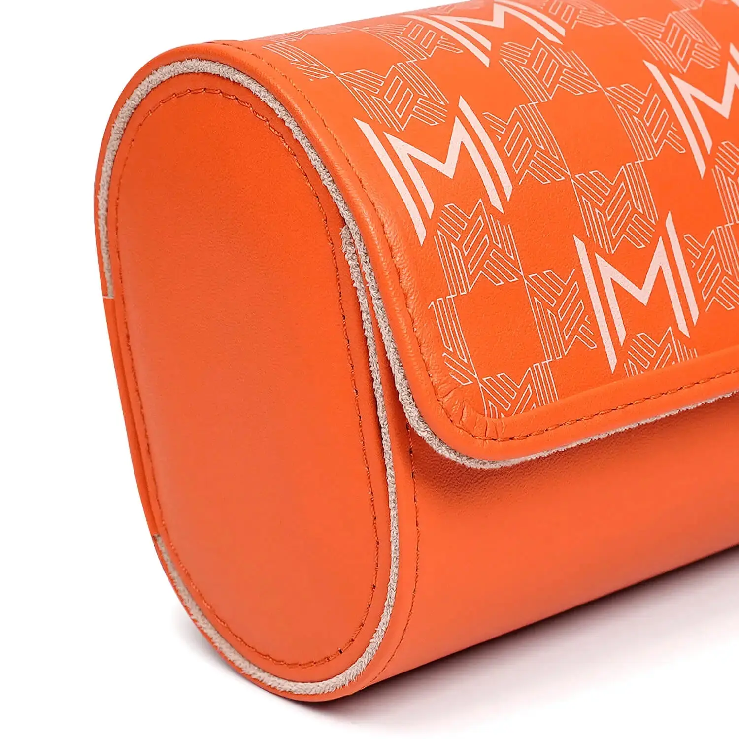 MOZSLY Watch Roll Travel Case 3 Slots - Orange Retro Prints - Image 5