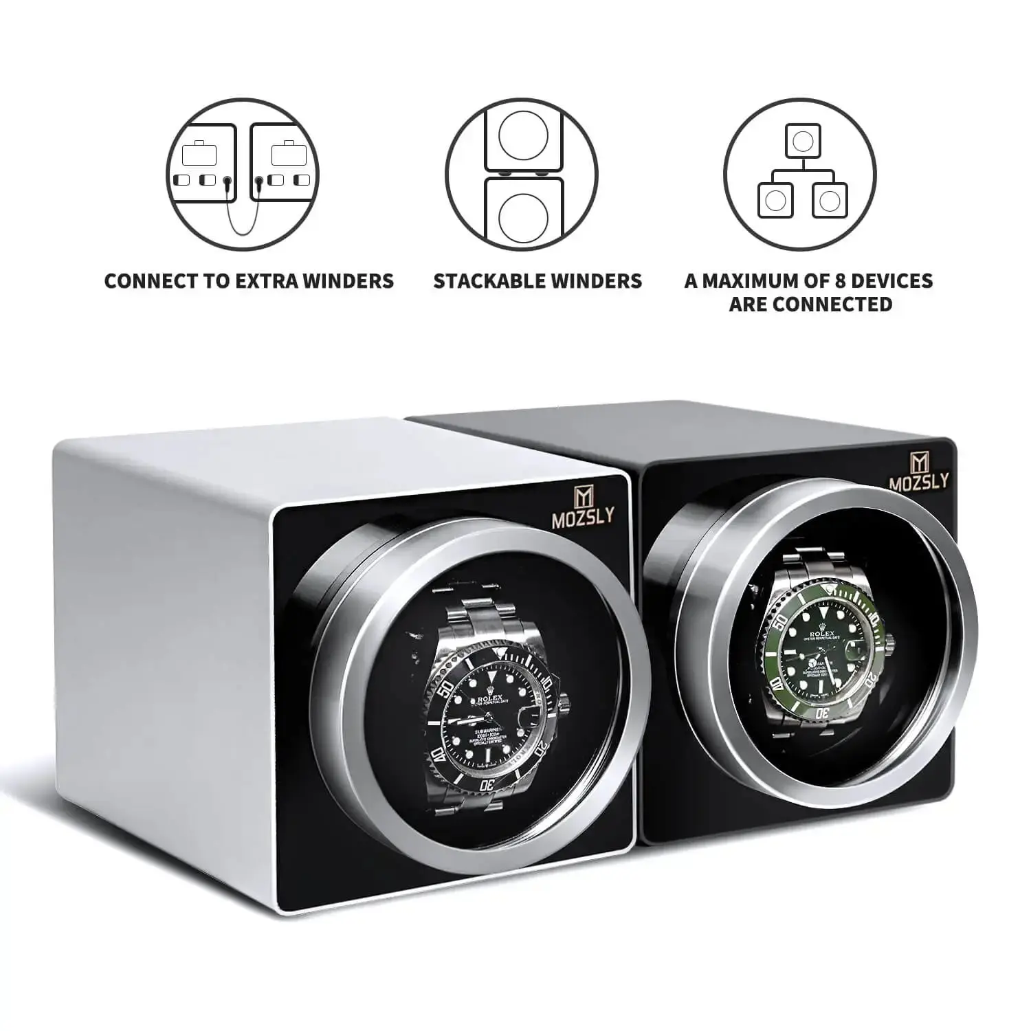 MOZSLY® Single Watch Winder - Space metal Black - Image 4